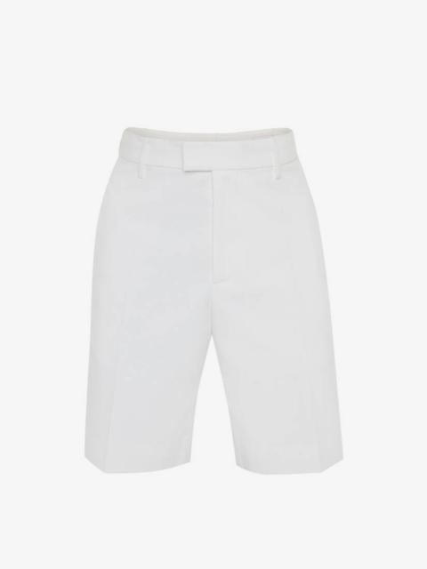 Alexander McQueen Men's Cotton Shorts in White