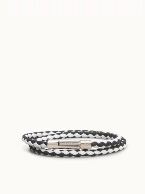 Tod's MYCOLORS BRACELET IN LEATHER - GREY, BLACK