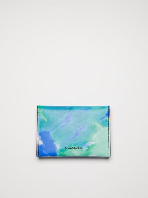 Folded card holder - Blue/green