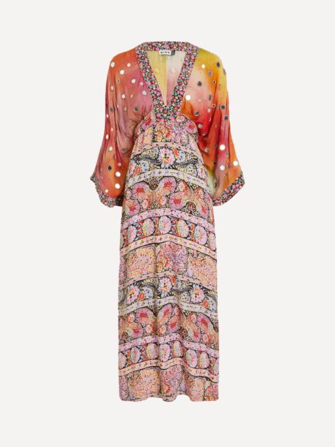 RIXO Made With Liberty Fabrics Flori Silk Embellished Dress