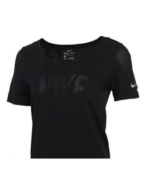 Nike (WMNS) Nike Athleisure Casual Sports Breathable Short Sleeve Black T-Shirt CV9373-010