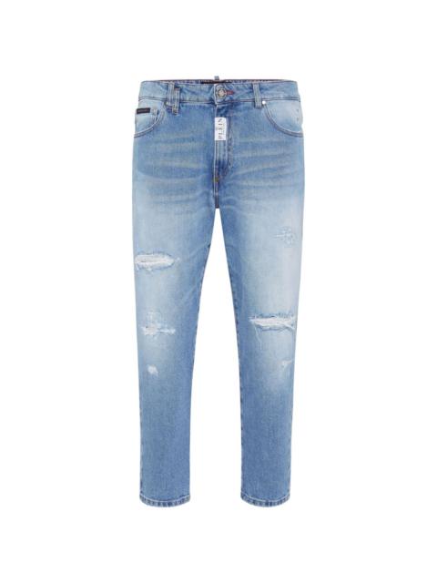 PHILIPP PLEIN distressed-effect straight-leg jeans