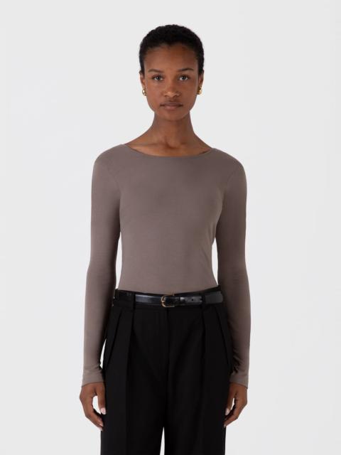 Sunspel Stretch Cotton Scoop Back Top