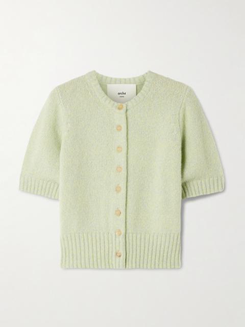 arch4 Rome Cropped Organic Cashmere And Silk-blend Cardigan