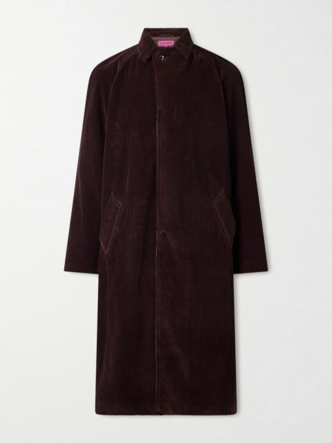 The Elder Statesman Cotton-Corduroy Coat Brown