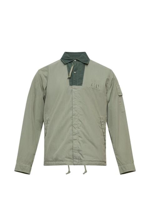 C.P. Company logo-embroidered flap-pocket overshirt