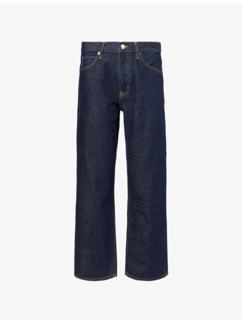 FRAME The Hang five-pockets straight-leg mid-rise regenerative-denim jeans