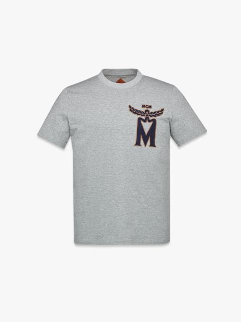 MCM M Logo Embroidery T-Shirt in Organic Cotton