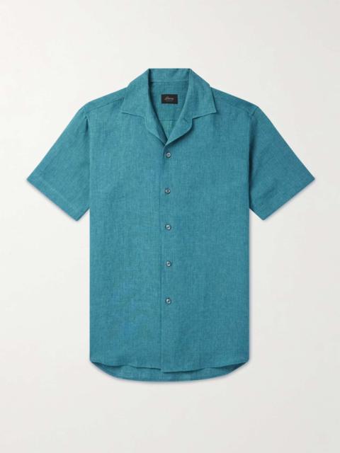 Brioni Capri Camp-Collar Linen Shirt