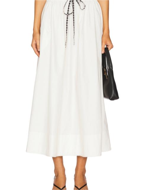 For Love & Lemons Georgia Poplin Midi Skirt