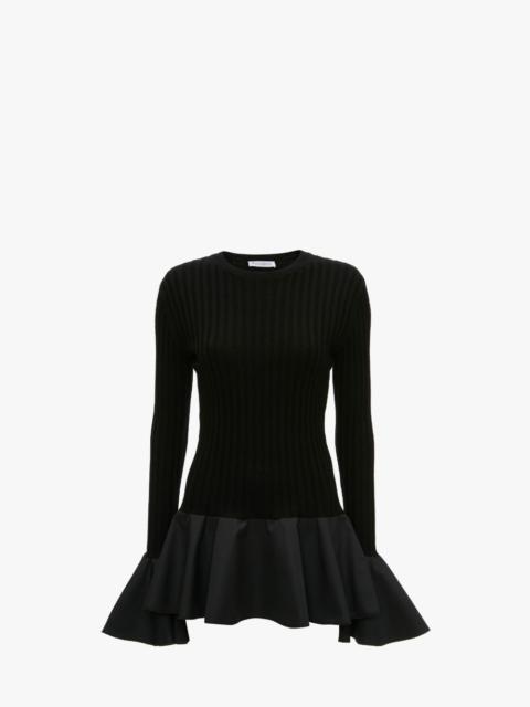 JW Anderson CONTRAST WOVEN HEM TOP
