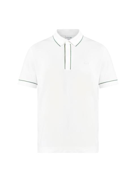 logo-embroidered contrast-trim polo shirt