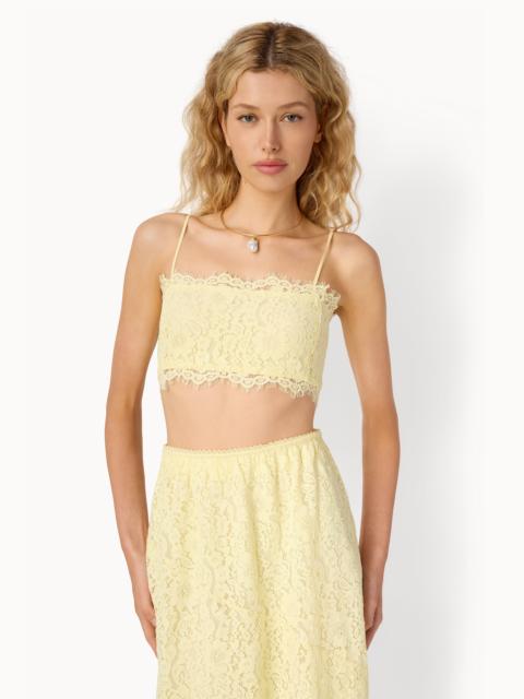 CAMI NYC SOFIE LACE CROPPED CAMISOLE BUTTERCUP