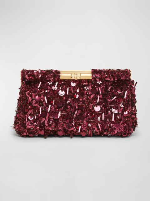 Dolce & Gabbana Marlene Sequined Clutch Bag