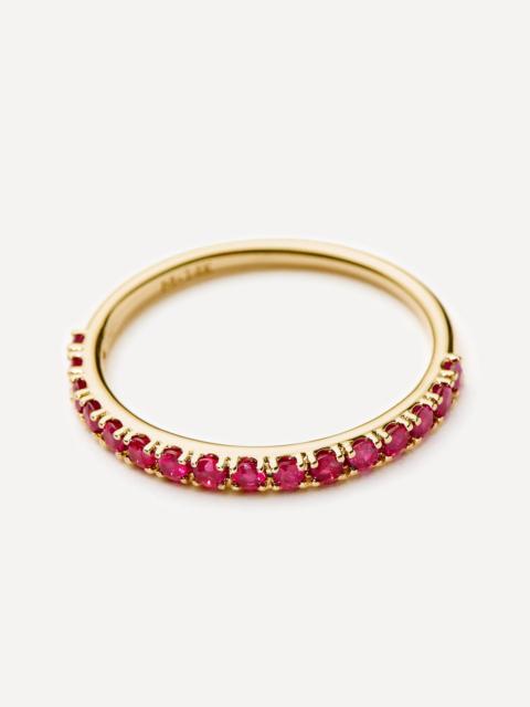 MISSOMA 14ct Gold Fine Half Eternity Ruby Ring