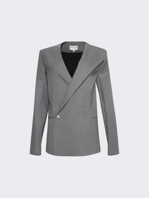 Loulou de Saison Nodo Double Breasted Jacket Grey Melange