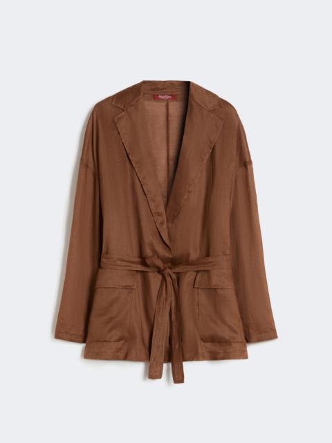 Max Mara FATTO Ramie canvas jacket - CLAY