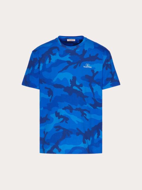 Valentino CAMOUFLAGE PRINT COTTON T-SHIRT