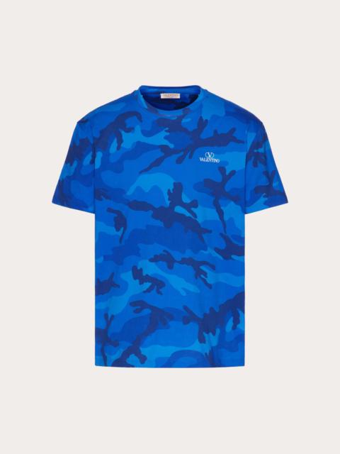 CAMOUFLAGE PRINT COTTON T-SHIRT