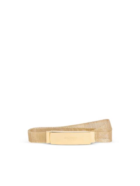 Balmain braided brass belt