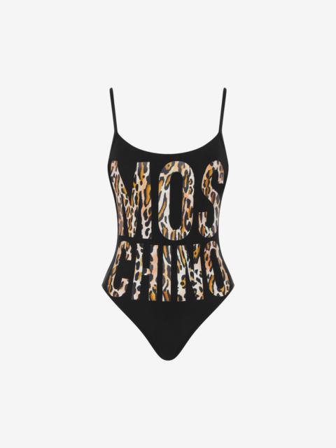 Moschino LEOPARD LOGO ONE-PIECE SWIMSUIT