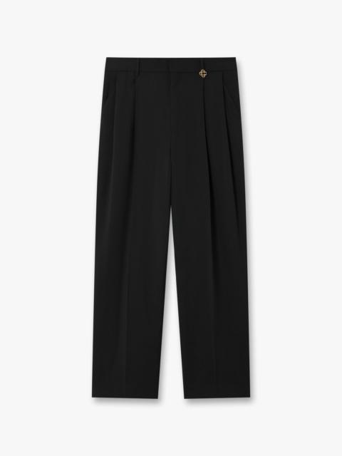 CASABLANCA Grey Pleated Straight Leg Trousers