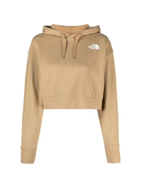 logo-print cropped hoodie