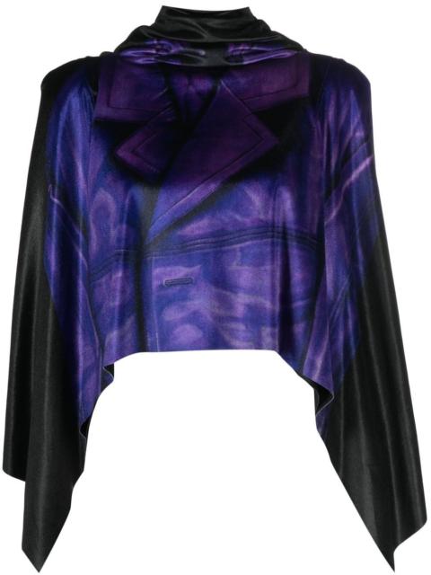 Loewe abstract-print draped top