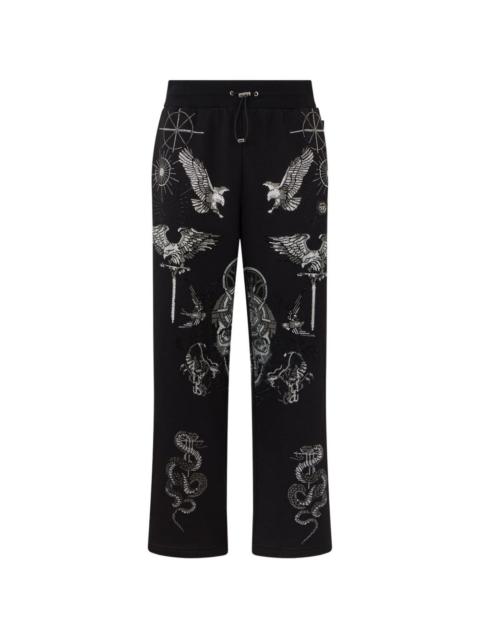 PHILIPP PLEIN eagle-motif drawstring track pants