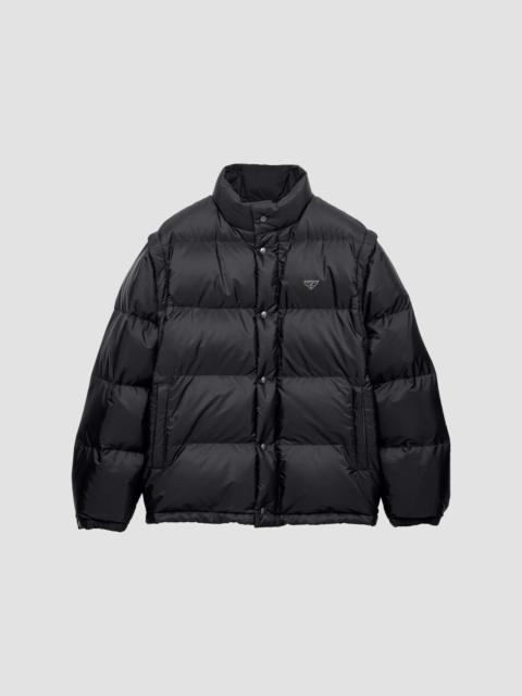 Prada Men's Medium-Weight Re-Nylon Down Jacket - Black
