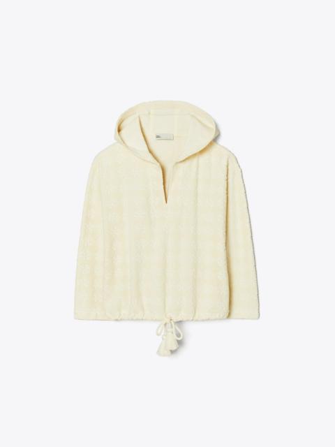 TORY BURCH Terry Jacquard Logo Hoodie