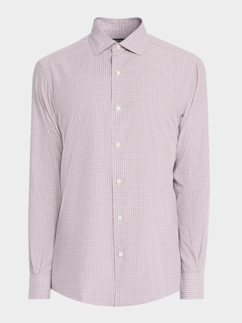 ZEGNA Men's Petite Plaid Cotton Classic-Fit Sport Shirt