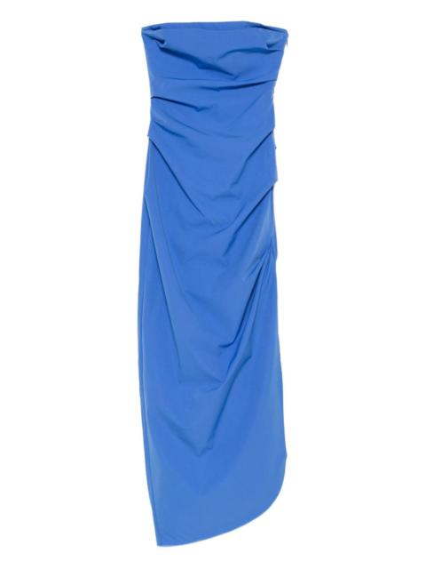 SIR. Sol strapless draped maxi dress