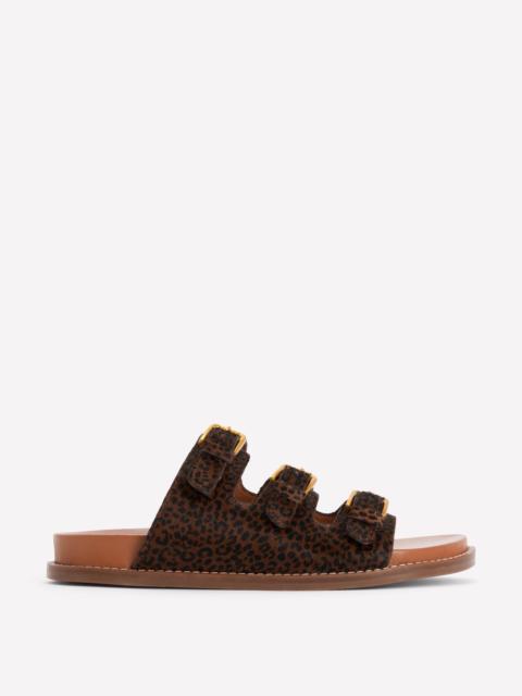 BODEN Triple Strap Footbed Sandal-Leopard