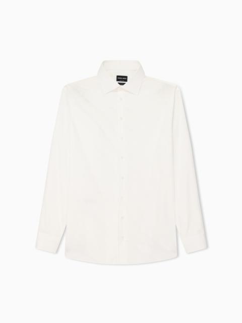 GIORGIO ARMANI Regular-fit shirt in striped cotton