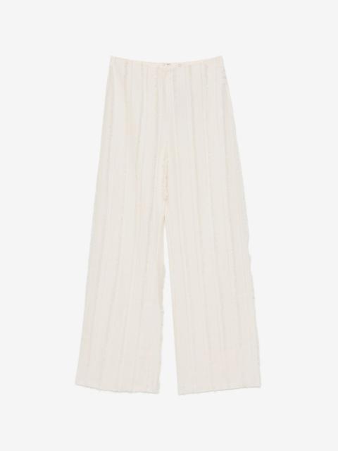 Cult Gaia Ary fringed textured-finish trousers