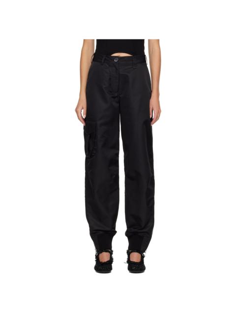 Simone Rocha Black Multi Pocket Ankle Zip Trousers
