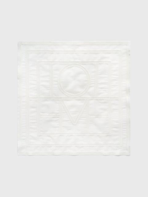 TOTEME Monogram crochet cotton scarf white