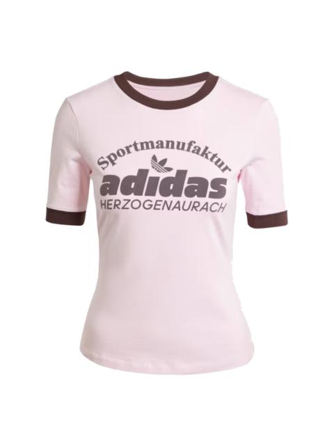 (WMNS) adidas originals Retro Graphic Tee 'Pink' IR6087