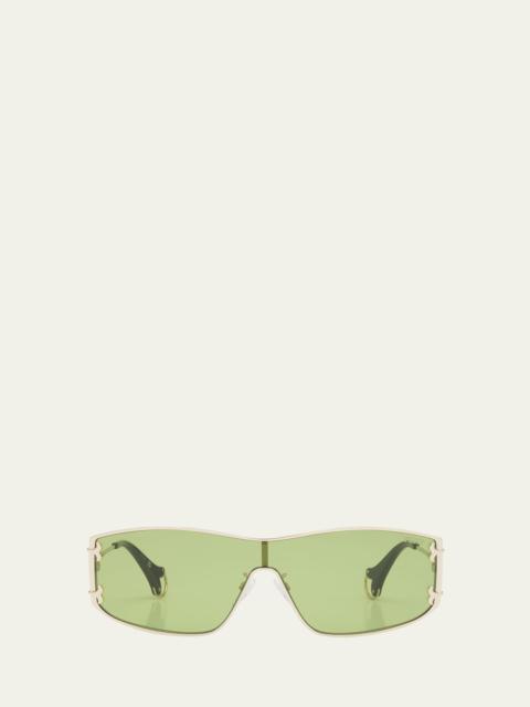 EMILIO PUCCI Metal & Acetate Shield Sunglasses