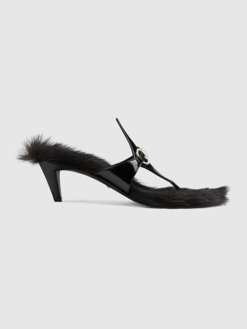 GUCCI Women's thong sandal with Horsebit
