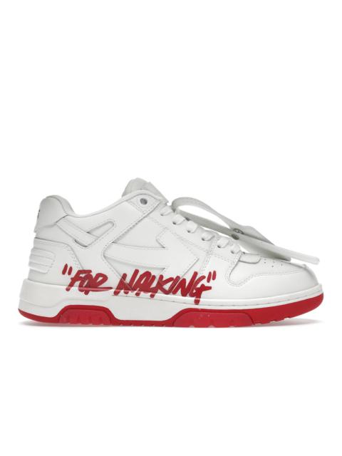 OFF-WHITE Out Of Office "OOO" Low Tops For Walking White White Red SS22