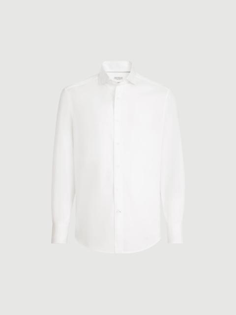 Brunello Cucinelli Twill shirt with spread collar