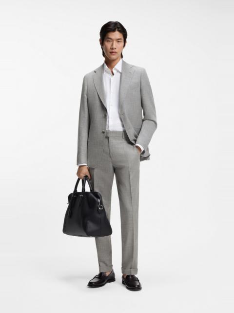 BOSS TWO-PIECE SLIM-FIT SUIT IN COTTON AND VIRGIN WOOL