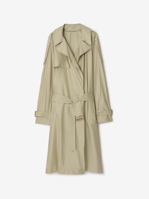 Burberry Long Silk Trench Coat