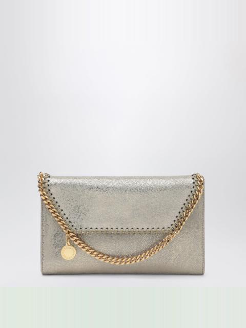Stella McCartney Falabella Chain Wallet in Metallic Pyrite