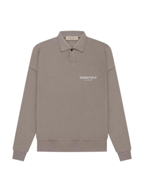 Fear of God Essentials SS22 Long Sleeve Polo Desert Taupe FOG-SS22-889