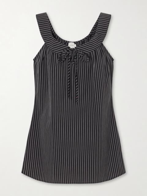 DEIJI STUDIOS Striped Organic Cotton-poplin Mini Dress