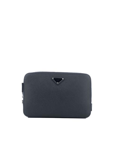 Prada structured logo pouch