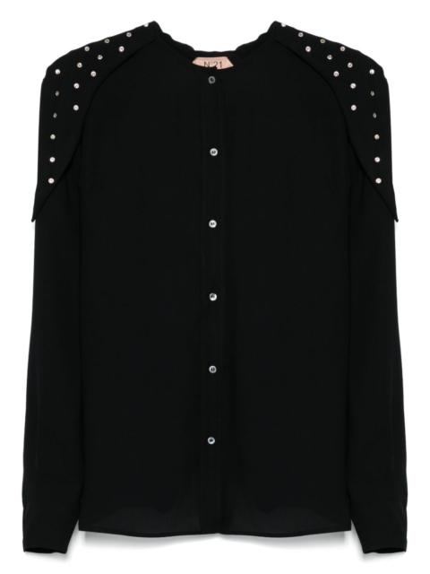 N°21 collarless shirt